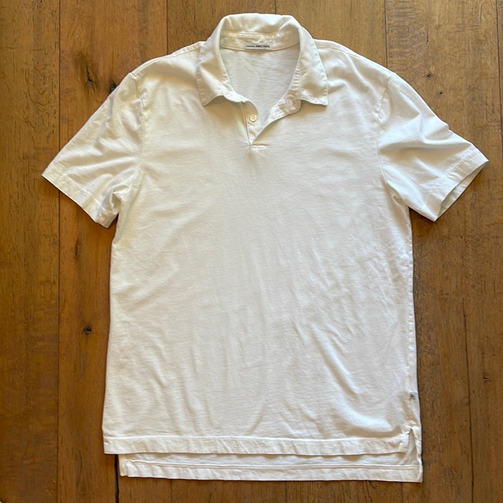 James Perse-Standard-White Short Sleeved Shirt Size 1